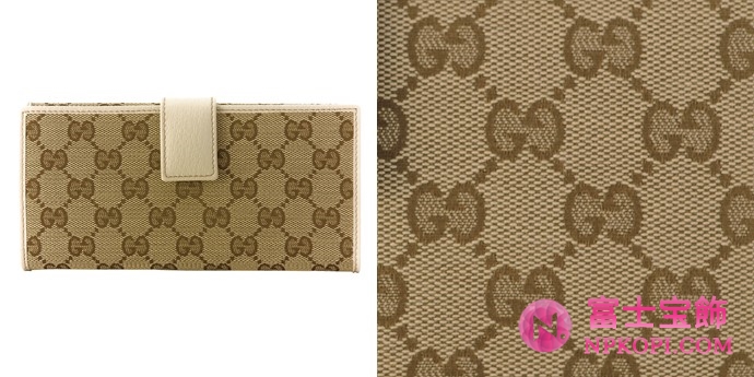 GUCCI/グッチ 2012年春夏METAL BAR定番キャンバスGG柄Gマーク刻印プレート付きWホック長財布 112715 F40IG 9773 